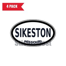 Missouri Sikeston Oval Sticker 4 Pack 3x2 Inch