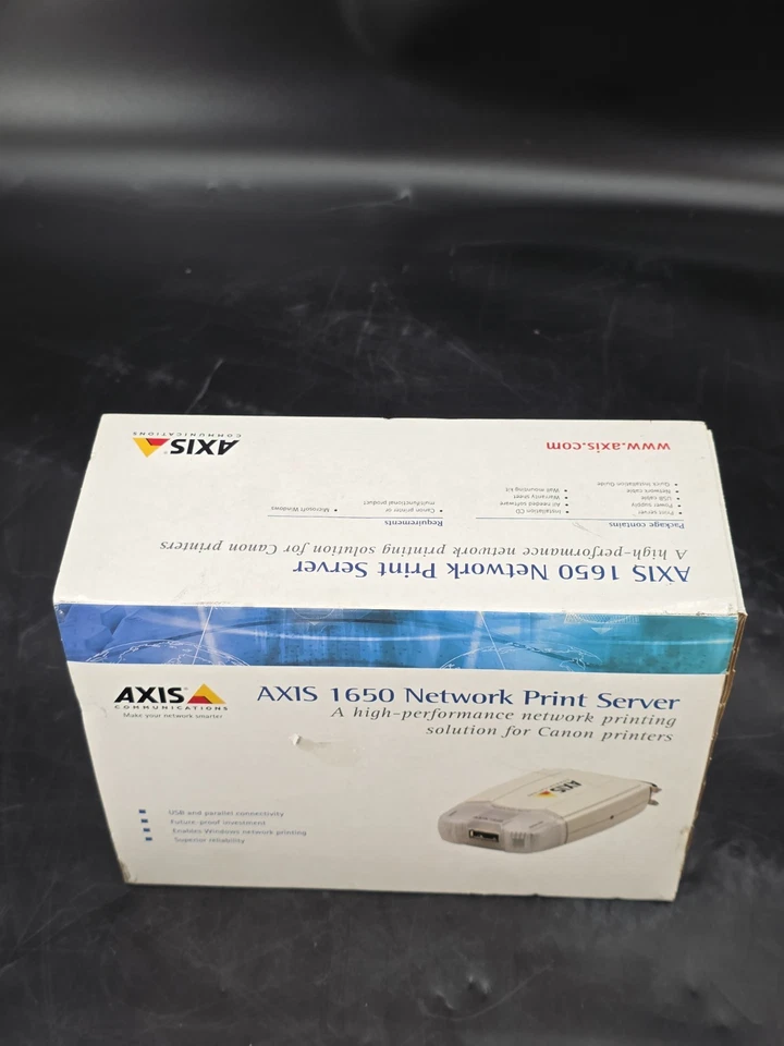 NOB Axis 1650 Network Print Server  120V, Ethernet LAN Axis Etrax 100LX, 100 MHz - Image 2 of 4