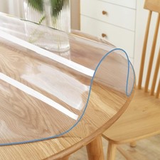 60 Inch Dia Upgraded Version Round Clear Furniture Table Protector 1.5mm Thick C