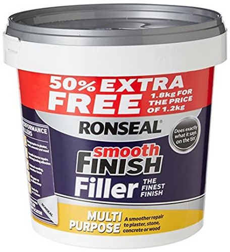 Ronseal Smooth Finish Filler Multi-Purpose Ready Mixed 1.8kg, white 