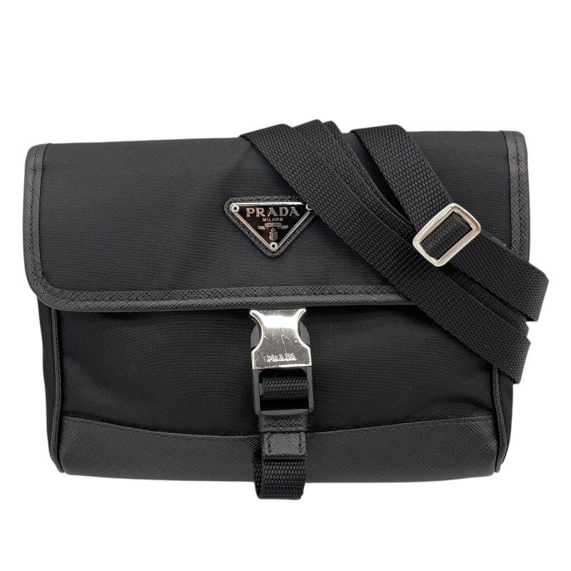 Prada Black Nylon Unisex Shoulder Bag Pre-Owned