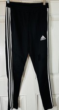 Adidas Youth Large 13-14 Black 3 Stripe Soccer Training Track Pants
