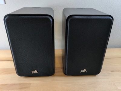 Polk Audio Signature Elite ES15 Black Bookshelf Speaker Pair Power Port Tech