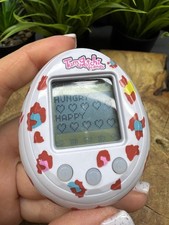 Tamagotchi Friends English White Colorful Leopard Shell Bandai 2013 Tested Works