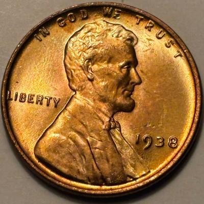 1938 DDO (eye) GEM BU LINCOLN WHEAT CENT TOUGH GRADE!! UNCIRCULATED+++