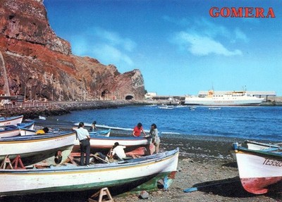 AK JOSE CECILEE GOMERA FÄHRE KOMERATE Boot Wasserfahrzeug Küste Meer AA15300