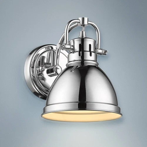 Duncan 8 1/2" High Chrome Wall Sconce - Picture 1 of 5