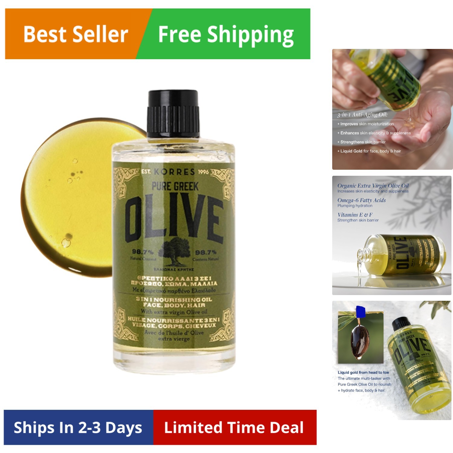 For Face, Hair And Body, Moisturizer For Dry Skin And ...
