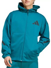 adidas Z.N.E. Hooded Track Jacket Legacy Teal Mens Small JD1369 New with tags