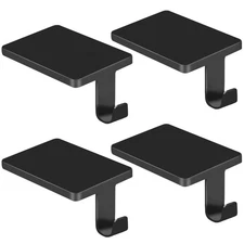 6 Pcs Black Christmas Metal Stocking Holders, Non-Slip Heavy Duty Mantle Hang...