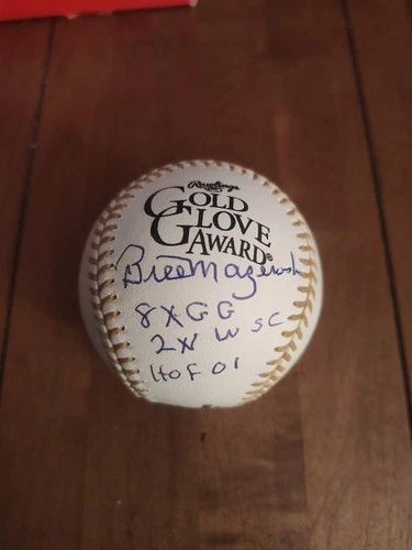 Bill Mazeroski Signed Gold Glove Baseball W/ 3 Inscriptions