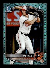 2025 Bowman Draft #BDC-16 Ike Irish Chrome Aqua Reptilian Refractor #/125