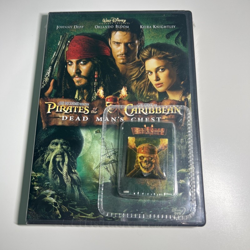 SEALED Pirates of the Caribbean 2 Dead Man's Chest (DVD 2006) + Collector's Pin