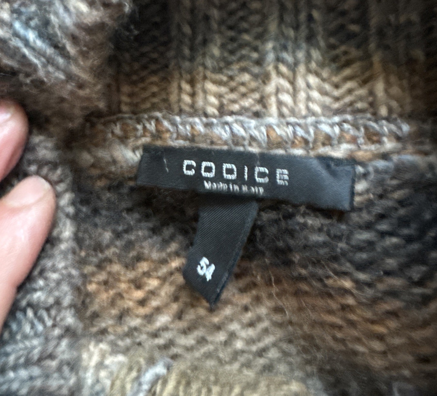 Codice Wool Pull Over 3 Button Men’s Sweater Size… - image 3
