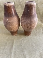 Pair Of Vintage Pub Solid Wood Bowling Skittles Display