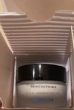 SKINCEUTICALS A.G.E AGE ADVANCED EYE CREAM FULL SIZE .5 OUNCES DAMAGED BOX