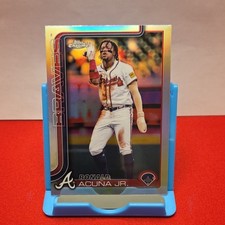 Topps 2025 Chrome Ronald Acuña Jr. Refractor #257 Atlanta Braves Baseball Card