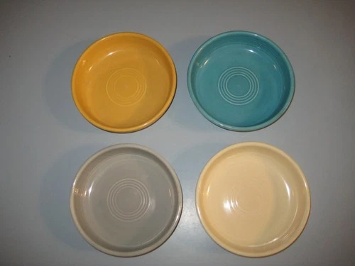 Vintage Fiestaware - Set of 4 dessert bowls (6") in original colors (1936-1960)