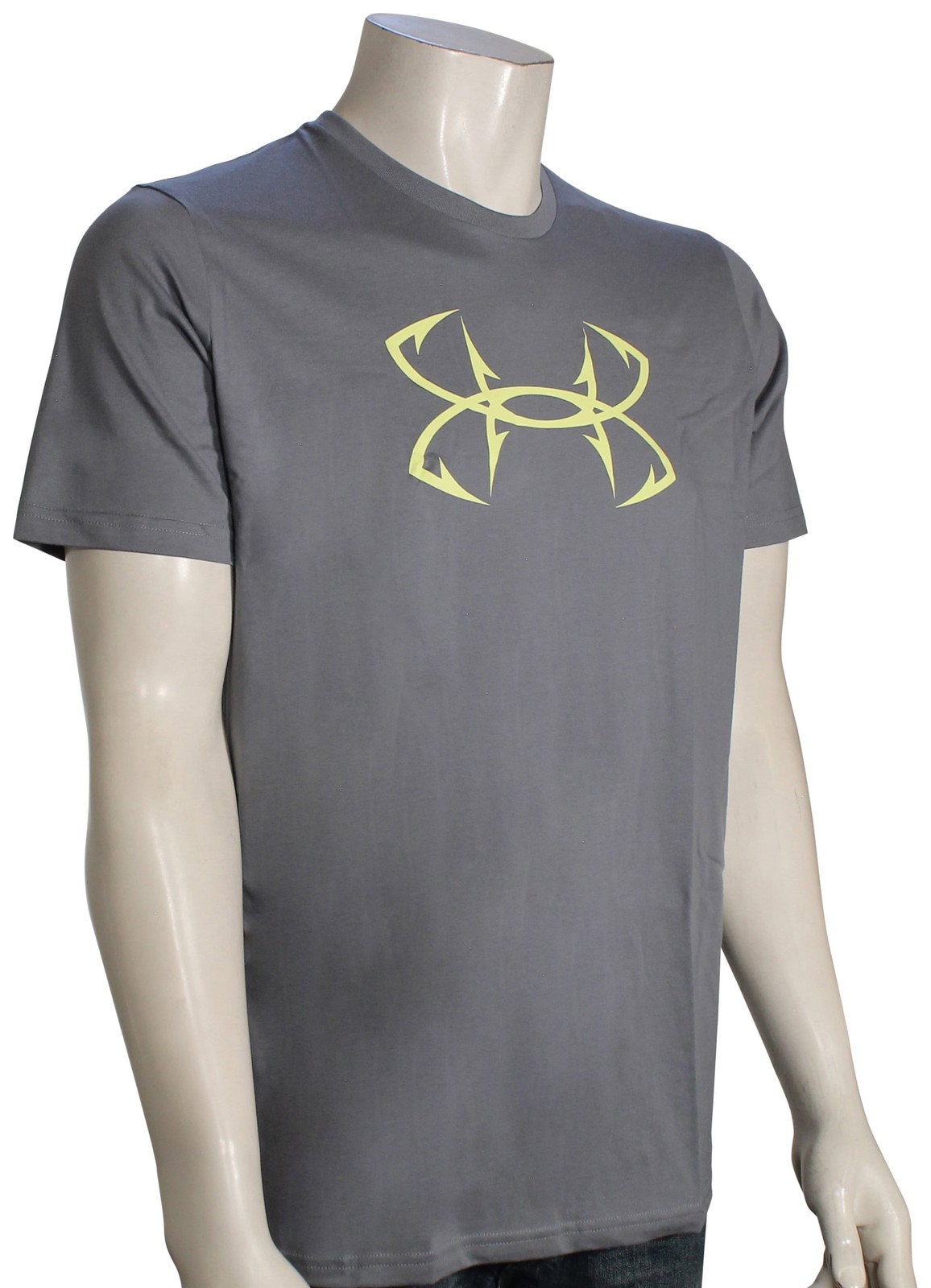 Футболка с логотипом Under Armour Fish Hook - Серый Титан Желтый Соник - Новинка 5990₽