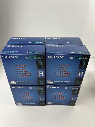 80 SONY 3.5 Diskettes 10MFD-2HD I B M 8 Packs 10ct Floppy Disk Double Sided
