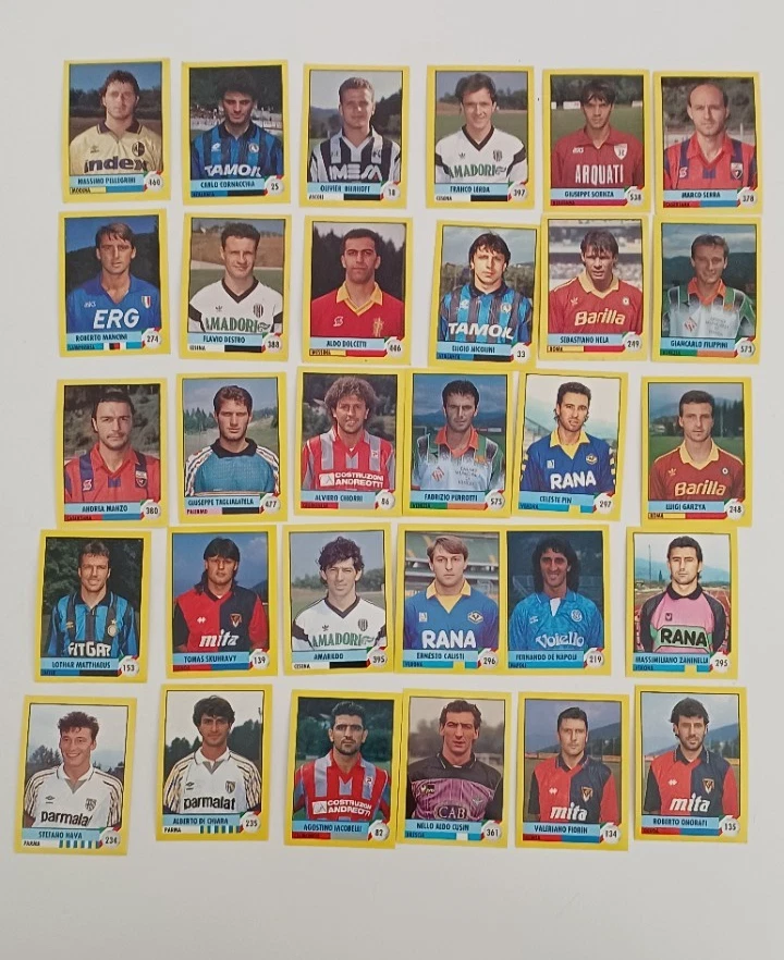 10 Stickers Calcio 92 EUROFLASH (1991/92) - Figurines Joueurs Italiens Au Choix