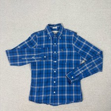 Abercrombie  Fitch Men's Muscle Fit Long Sleeve Blue Plaid Button Down Shirt M