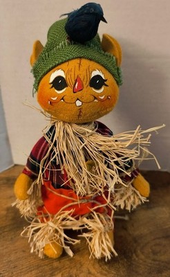 ANNALEE HARVEST SCARECROW MOUSE-10''/CROW ON HAT 2004