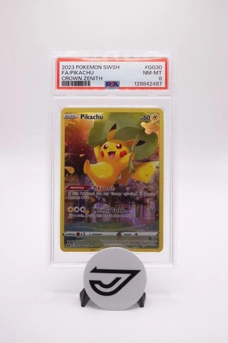 PSA 8 NM-MINT Pikachu Full Art Crown Zenith GG30 2023 Pokemon S&S