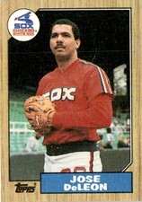 1989 Jose Deleon Topps Chicago White Sox Baseball Card 