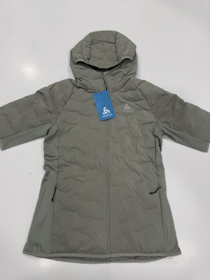 Odlo Zeroweight Insulator Hybrid Mid Layer Zip Hoodie, Womens Size S Jacket $195