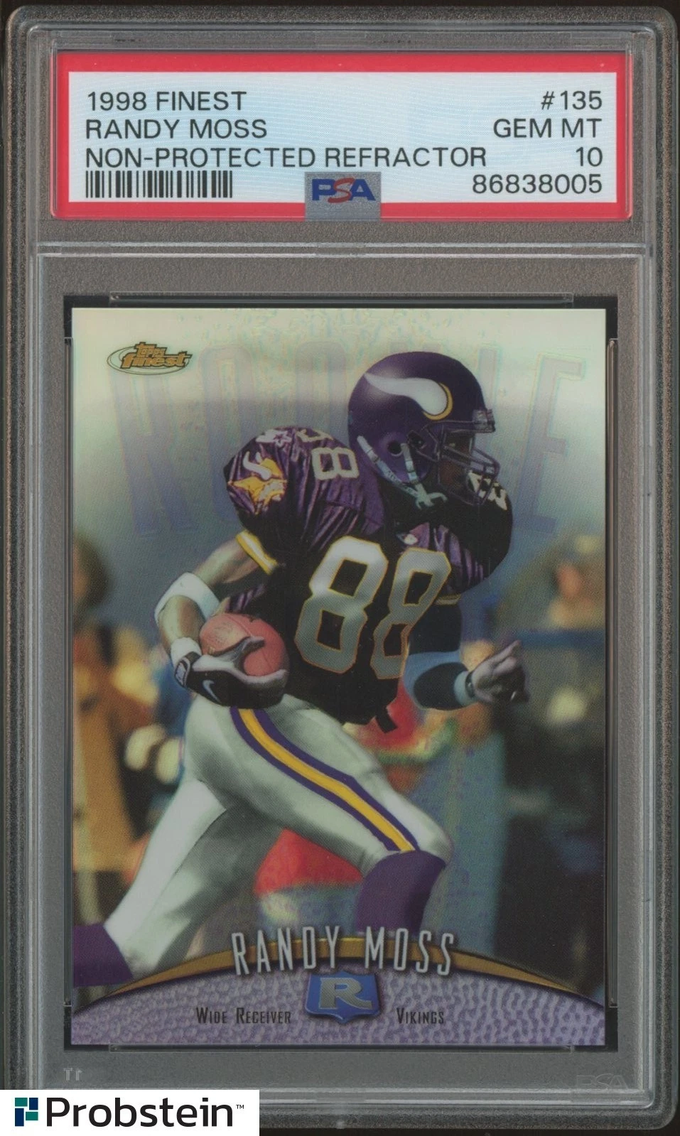 Randy Moss Finest #135 Non-Protected Refractor