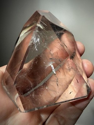 Gold Rutilated Quartz Crystal Optical Quartz Rutile Inclusion Quartz Polished