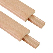 Wax Coated 14 Inch Wood Drawer Slide, Center Mount, Natural