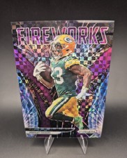 2021 Panini Prizm Aaron Jones #F-4 Fireworks Purple Power Prizm /49 Packers 