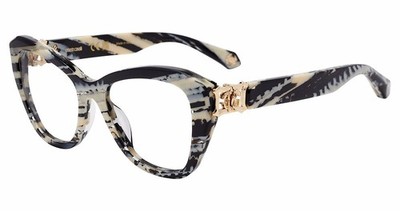 Roberto Cavalli VRC099 Eyeglasses Eye Glasses 0AHH Animal Fantasy Authentic New