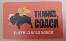 BUFFALO WILD WINGS BWW THANKS COACH TEAM SPORTS GIFT CARD 2025 0$ VALUE 🔥🔥