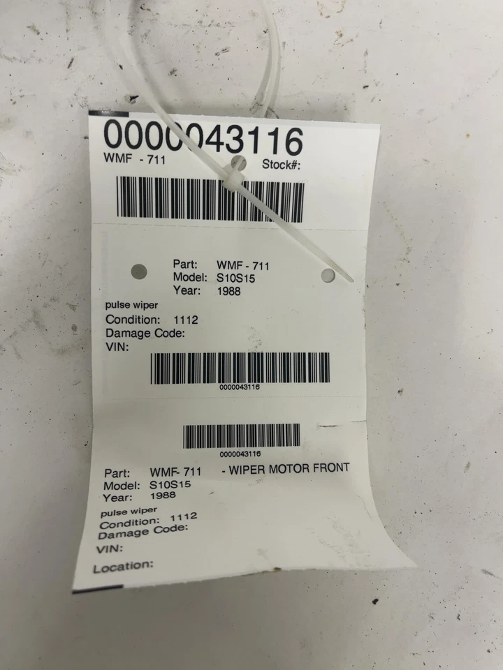 1985-93 S10/S15/SONOMA TRUCK Wiper Motor Front Pulse Wiper - Image 4 of 4