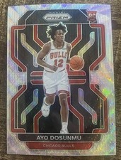 2021-22 Panini-Silver Wave Prizm Ayo Dosunmu RC Rookie Card Timberwolves/Bulls