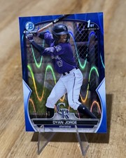 Dyan Jorge /150 BLUE RAYWAVE REFRACTOR SP 2023 Bowman 1st CHROME PROSPECT 