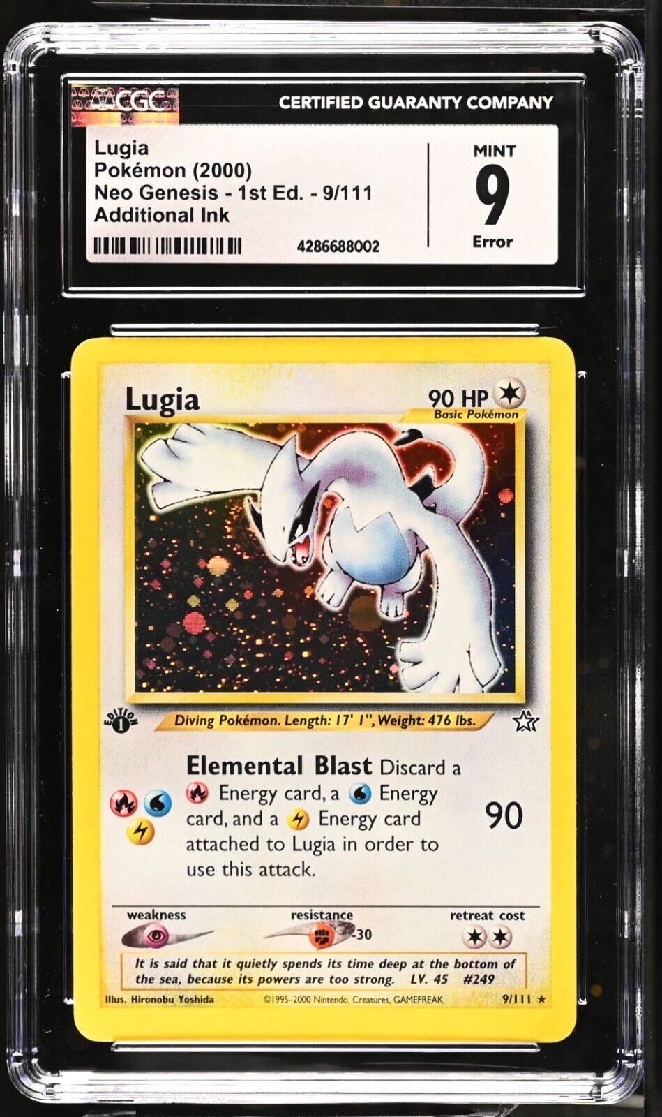 Pokemon Neo Genesis Single Lugia 9/111 - LIGHT PLAY