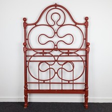 Letto in ferro battuto - colore rosso/bronzo - 1 piazza e mezza vintage