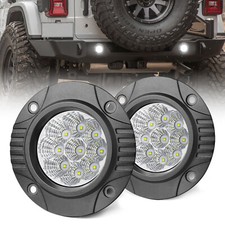 2X 5" Flush Mount LED Pod Lights Round Offroad Flood Reserve Lights Truck UTV