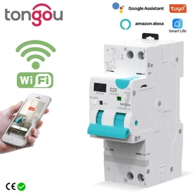 TONGOU WiFi RCBO intelligent adjustable circuit breaker residual current circuit breake