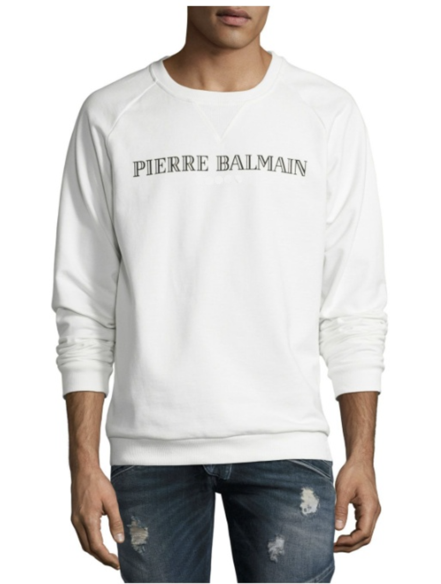 PIERRE BALMAIN ICONIC LOGO SWEATSHIRT JUMPER SWEATER HOODY PULLI