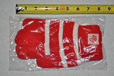 SUPER RARE Chik Fil A Red White stripe knit gloves with logo new sealed