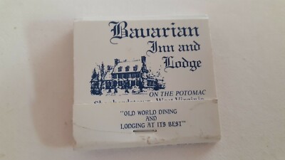 Matchbook Bavarian Inn Lodge. Shepherdstown W.V. Missing 1 match    M13