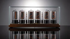 Nixie tube clock ZIN70 (z568m) tubes included assembled application setup Wood
