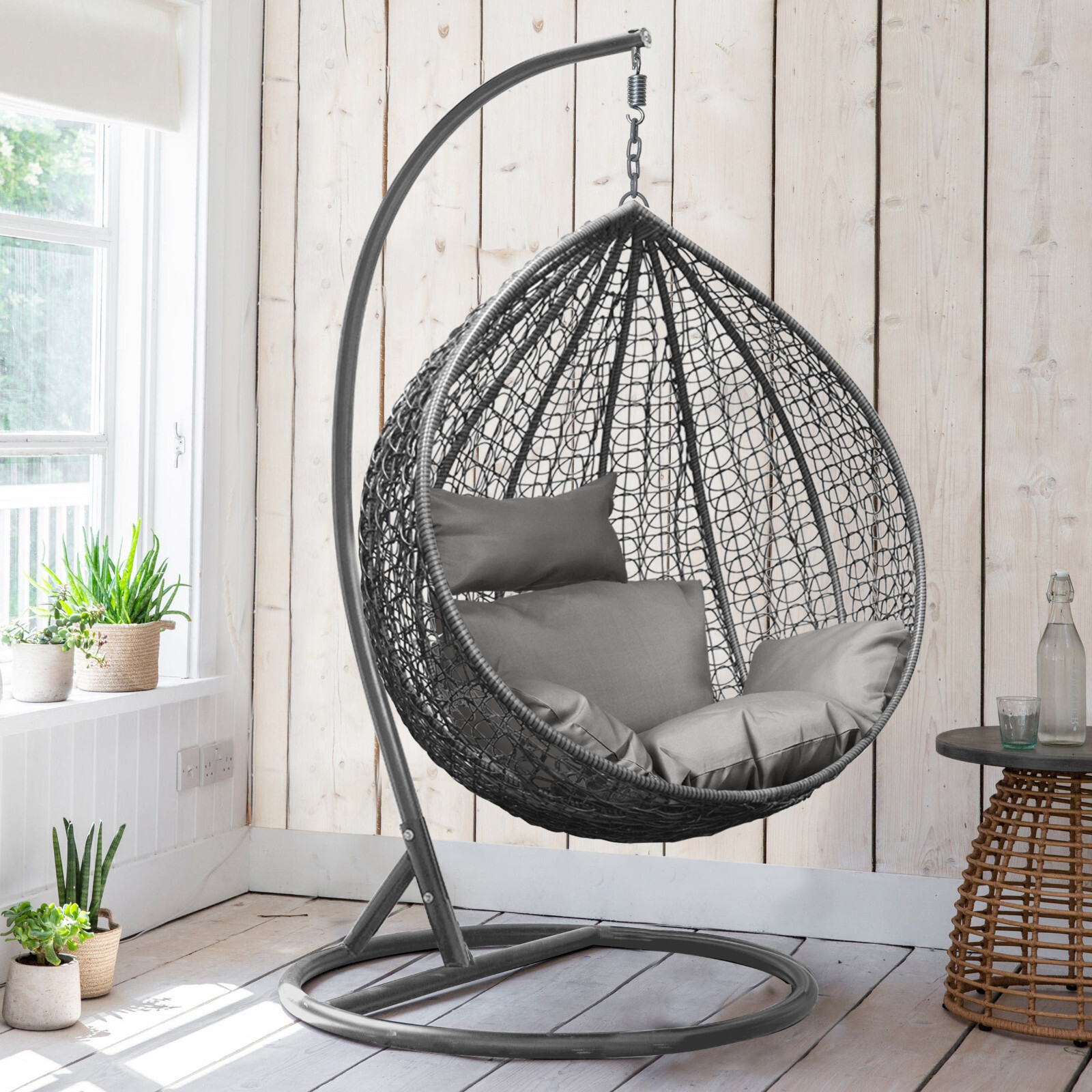 Hanging Egg Chair Rattan Garden Swing Chairs Patio Indoor Outdoor W