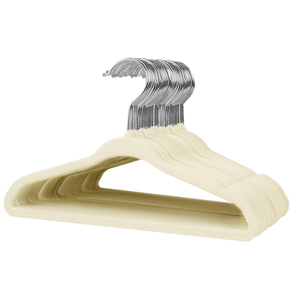 30 Pack Soft Velvet Baby Clothes Hangers with Non-Slip Shoulder Notches