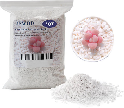 2 Quart Organic Perlite Horticultural Soil Amendment for Plants and Enhanced Dra